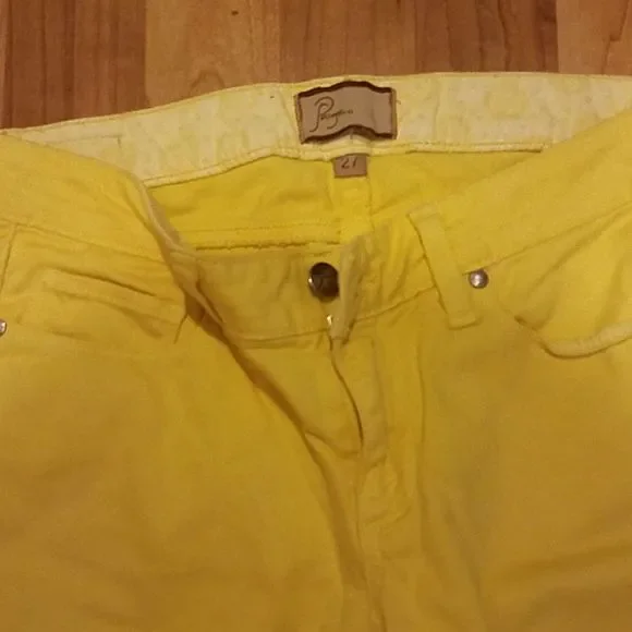 PAIGE DENIUM JEANS PEG SKINNY YELLOW 27 - Picture 4 of 10